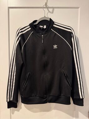 adidas Black Jacket with White Trefoil Label